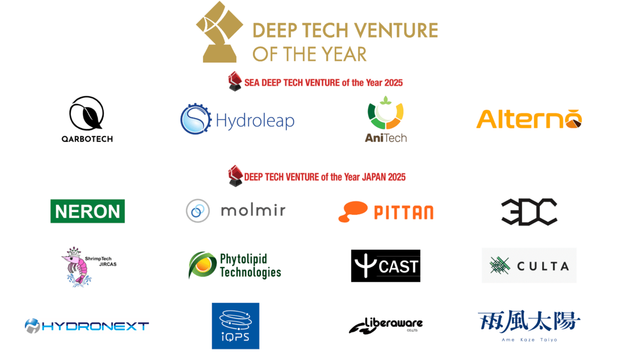 「Deep Tech Venture of the Year 2025」東南アジア4社と日本12社のディープテックベンチャーを表彰 | リバネス