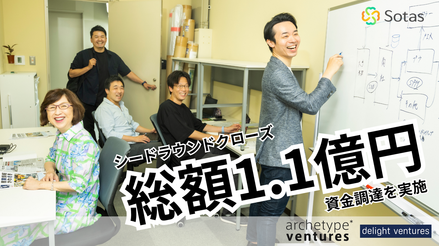 化学バーティカルSaaS企業Sotasシードラウンドクローズで総額1.1億円の資金調達